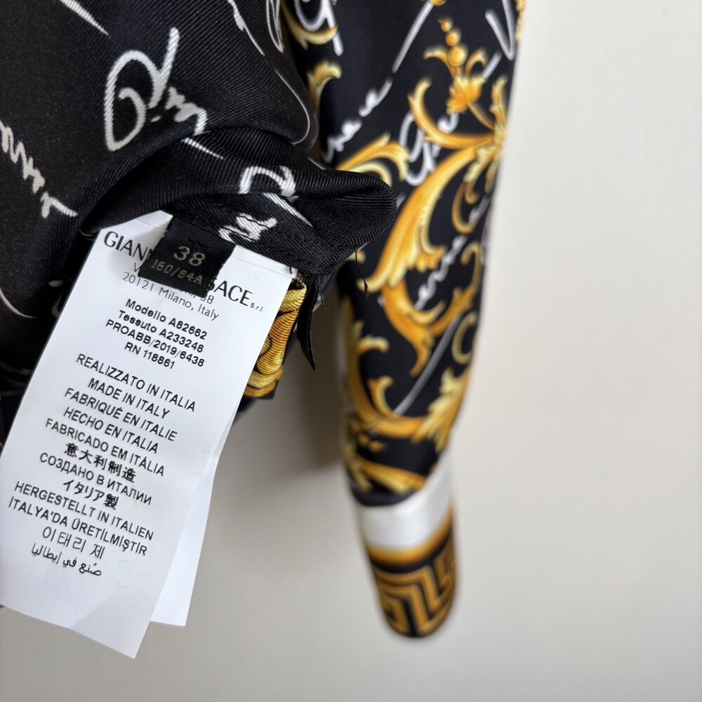 Versace Black & Gold Baroque Print Two-Piece Pantsuit - Picture 7 of 12